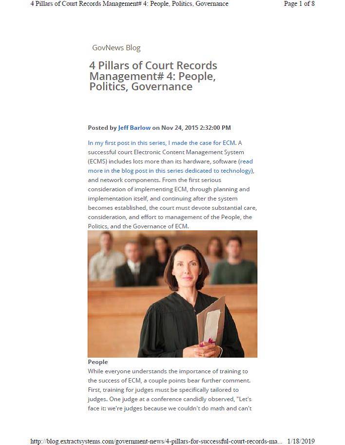 4 Pillars of Court Records Management: People, Politics, Governance